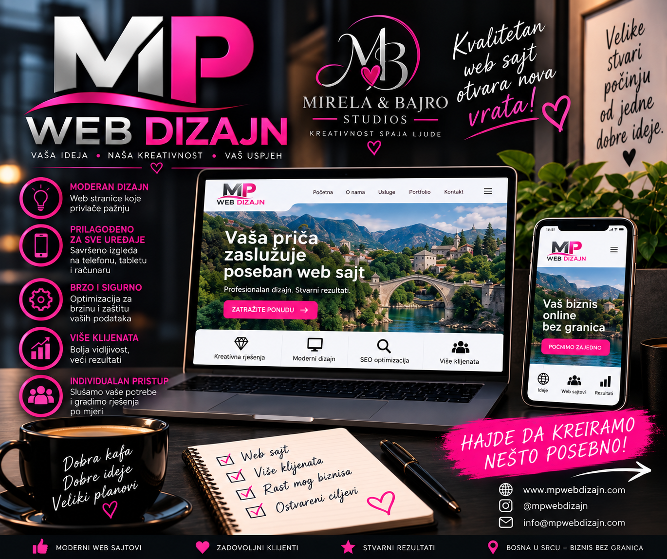 MP Web Dizajn početna stranica